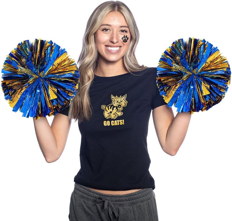 Anderson's Metallic Blue & Gold Foil Baton School Spirit Shakers, Cheerleader Pom Poms, Football, Basketball, Homecoming Squad, Team, Party, Dance, Club, Performance, Fan Celebration Pack of 2 - Image 5